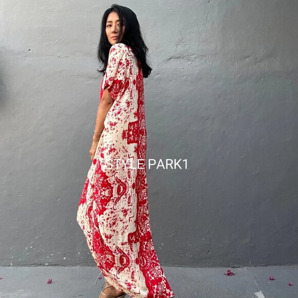 STYLE PARK BOHO MAXI BEACH DRESS - BNWT - ONE SIZE - Picture 2 of 8